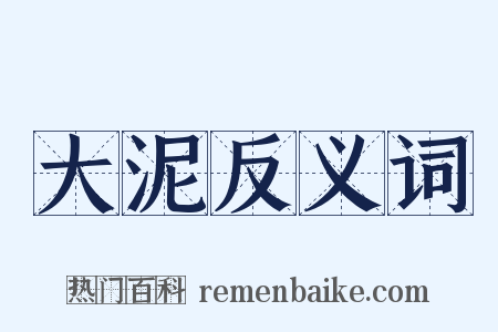 大泥反义词是什么意思的图片
